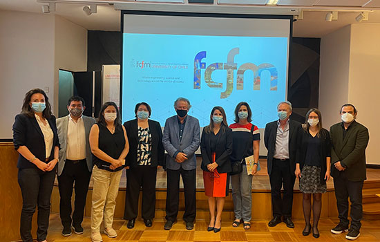 Delegación Inria junto a representantes de la FCFM